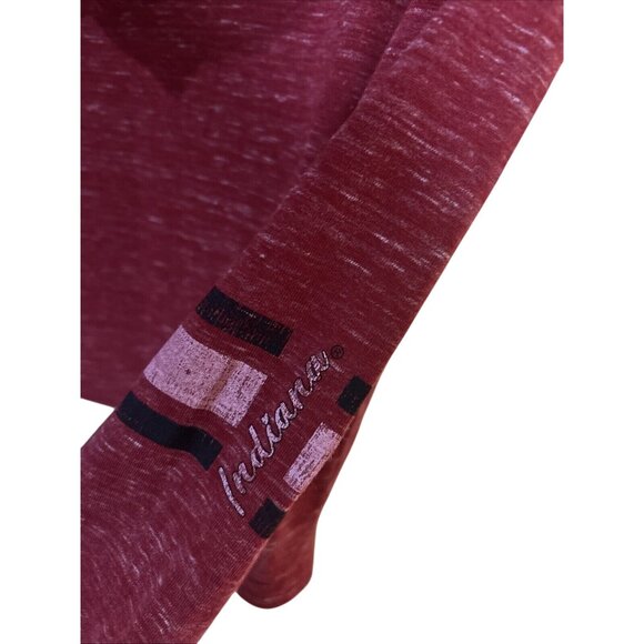 NEW IU Indiana Hoosiers Colosseum Heathered Red Hoodie LS Shirt Youth M 7-8 - Picture 6 of 7